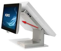 2nd 10.1" Screen, Yuno, White Tilting 16:9 format, 1024 x 600 resolution, Flat LED POS Displays