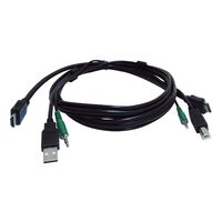 10 ft KVM USB HDMI Cable with , Audio - TAA Compliant ,