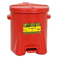 PE safety disposal can for aggressive media