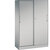 Armario de puertas correderas ASISTO, altura 1617 mm, anchura 1000 mm, aluminio blanco / aluminio blanco.