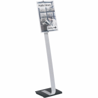 Präsentationsständer Crystal Sign stand A3 metallic silber