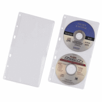 CD-Hülle Cover S für 2 CDs/DVDs PP transparent 5 Stück