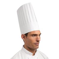 Plastico Unisex Chefs Hat - Lightweight - in White Size OS