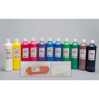ART PLUS 12 flacons de 1 litre de gouache couleurs assorties avec 2 palettes offertes - produit supprimé à épuisement du stock