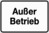 Hinweisschild - Außer Betrieb, Schwarz/Weiß, 20 x 30 cm, Aluminium, Kaschiert