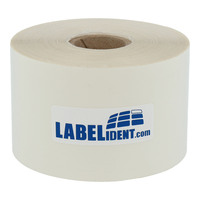 Polyesteretiketten-Band 51 mm Breite, transparent beschichtet, permanent, 75 lfm auf 1 Rolle/n, 1 Zoll (25,4 mm) Kern