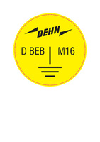 Erdungsaufkleber als Kennzeichnung für Bahnerdungsprodukte D 50mm