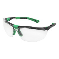 Veiligheidsbril 5X1 - zwart/groen anti-condens - helder