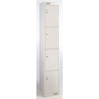 Coloured door lockers - Express lockers - 4 door - grey door