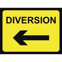 Temporary sign - Diversion arrow left