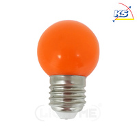 LED Deko-Mini-Globe G45, IP44, E27, 1W Orange / matt