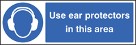 SPARTEX 25010G USE EAR PROTECTORS IN THIS AREA (300X100MM) SA VINYL