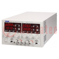 Power supply: laboratory; switched-mode,multi-channel; 0÷60VDC
