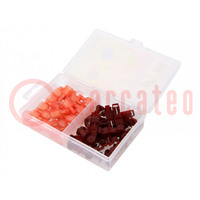 Kit: connectors; IDC,crimped; for cable; red; 50pcs.