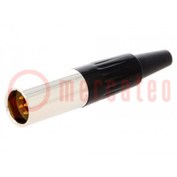 Plug; XLR mini; male; PIN: 6; for cable; soldering; 1.2A; 0.38mm2
