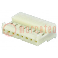 Plug; wire-board; female; PIN: 8; polarized; 2.54mm; IDC; for cable