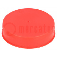 Plugs; Body: red; Out.diam: 103.3mm; H: 23mm; Mat: LDPE; push-in