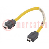 Cable; ix Industrial®; ix Industrial plug,both sides; PVC; 0.2m