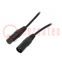 Macho-hembra; PIN: 3; Cable: XLR-XLR; 3m