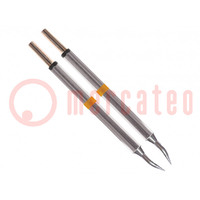 Tip; bent conical; 0.4mm; 350÷398°C; for hot tweezers; 2pcs.