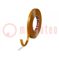 Tape: fixing; W: 12mm; L: 50m; Thk: 225um; double-sided; white; 20%