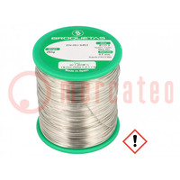 Soldering wire; Sn97Cu3; 0.5mm; 250g; lead free; reel; 230°C