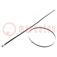 Cable tie; L: 200mm; W: 7.9mm; stainless steel AISI 304; 800N