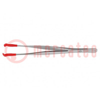 Tweezers; 145mm; Blade tip shape: round; universal