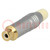 Plug; RCA; female; straight; soldering; grey; gold-plated; 3÷7mm