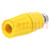 Socket; 4mm banana; 35A; 60VDC; yellow; nickel plated; -25÷100°C