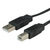 ROLINE Câble USB 2.0 plat pour Notebook, type A-B, noir, 0,8 m