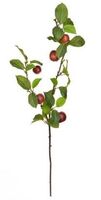 Artificial Silk Apple Foliage Spray with Fruit - 109cm, Red