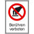 Berühren verboten Verbotsschild, selbstkl. Folie , Größe 13,10x18,50cm DIN EN ISO 7010 P010 + Zusatztext ASR A1.3 P010 + Zusatztext