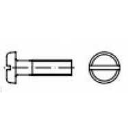 ISO 1580 Flachkopfschraube mit Schlitz M 4 x 35, 4.8 blank