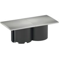 Produktbild zu BACHMANN Presa Schuko DUE 2xSchuko nero copertura effetto inox