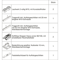 Produktbild zu HAWA Junior 100/B Set ferramenta legno SoftStop vite port.20mm più lunga (30259)