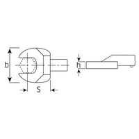 STAHLWILLE 58211034 58211034-HERRAMIENTAS ACOPLABLES DE BOCA FIJA 22X28 MM 731/100 34 PESO 0,73 KG