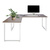 Eckschreibtisch / Schreibtisch / Computertisch WORKSPACE XL I 180 x 180 cm grau / weiß hjh OFFICE