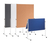 Moderationstafel ECO, Filz/Filz, Aluminiumrahmen, 1200 x 1500 mm, blau