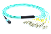 Microconnect FIB995010 Glasfaserkabel 10 m 12x LC MPO OM3 Aqua-Farbe