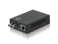 LevelOne RJ45 to ST Fast Ethernet Media Converter, Multi-Mode Fiber, 2km
