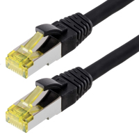 Helos CAT6a S/FTP (PIMF), 0.5m netwerkkabel Zwart 0,5 m SF/UTP (S-FTP)