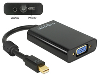 DeLOCK 65598 video kabel adapter 0,08 m Mini DisplayPort VGA (D-Sub) + 3.5mm Zwart