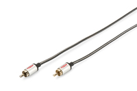 Ednet 84598 audio kabel 10 m RCA Zwart, Zilver