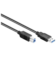 Alcasa USB A/USB B, 0.5 m USB Kabel 0,5 m USB 3.2 Gen 1 (3.1 Gen 1) Schwarz