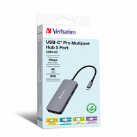 Verbatim CMH-05 USB C-típus 5000 Mbit/s Ezüst