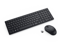 DELL KM555 klawiatura Dołączona myszka Uniwersalne RF Wireless + Bluetooth QWERTZ Węgierski Czarny