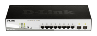 D-Link DGS-1210-10P hálózati kapcsoló Vezérelt L2 Gigabit Ethernet (10/100/1000) Ethernet-áramellátás (PoE) támogatása 1U Fekete