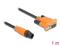 DeLOCK 66745 Serien-Kabel Schwarz, Orange 1 m M12 plug 5 pin D-Sub 9 pin