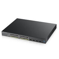 Zyxel XGS2210-28HP Vezérelt L2 Gigabit Ethernet (10/100/1000) Ethernet-áramellátás (PoE) támogatása 1U Fekete